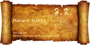 Harant Kitti névjegykártya